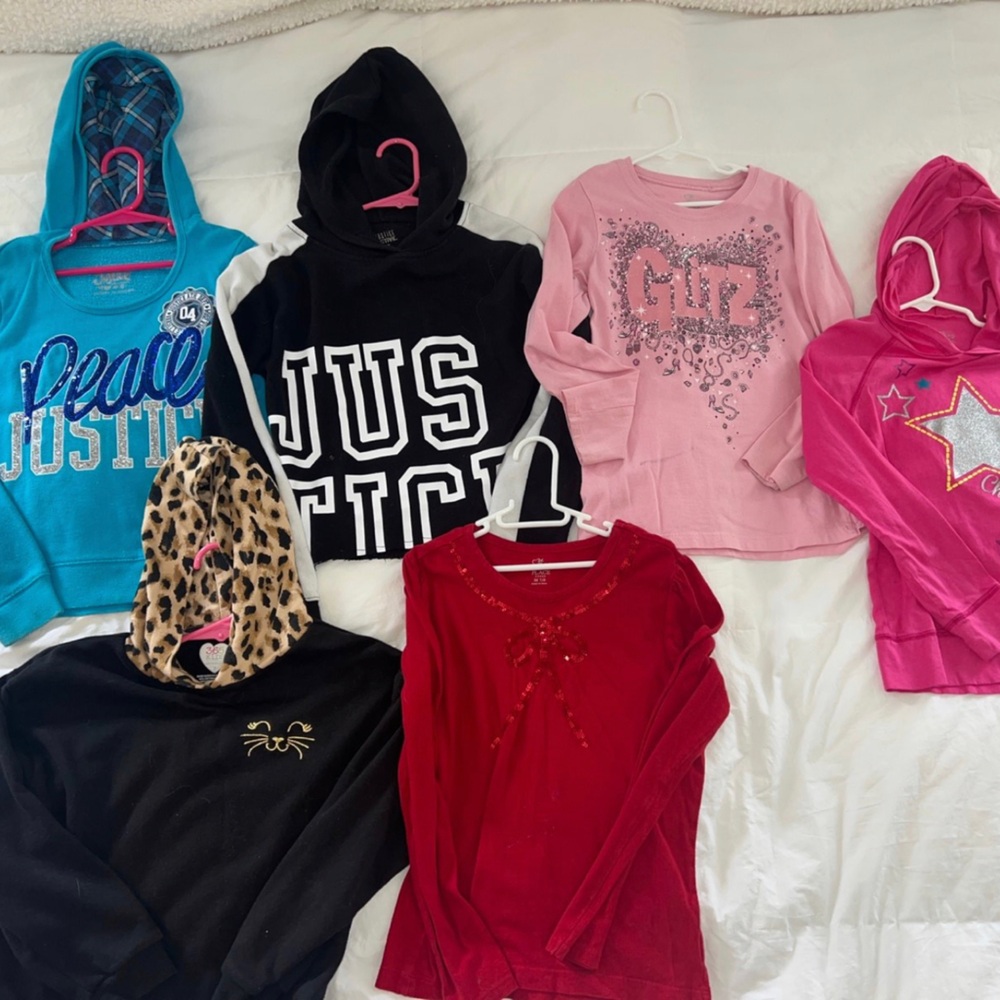 Bundle of 6 girls shirts all size 7/8